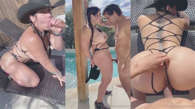 YinyLeon Poolside Sex Tape Video